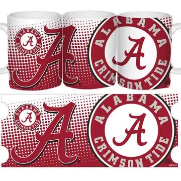 Alabama Crimson Tide Mug Ceramic Grande Dot Pattern- 15 oz