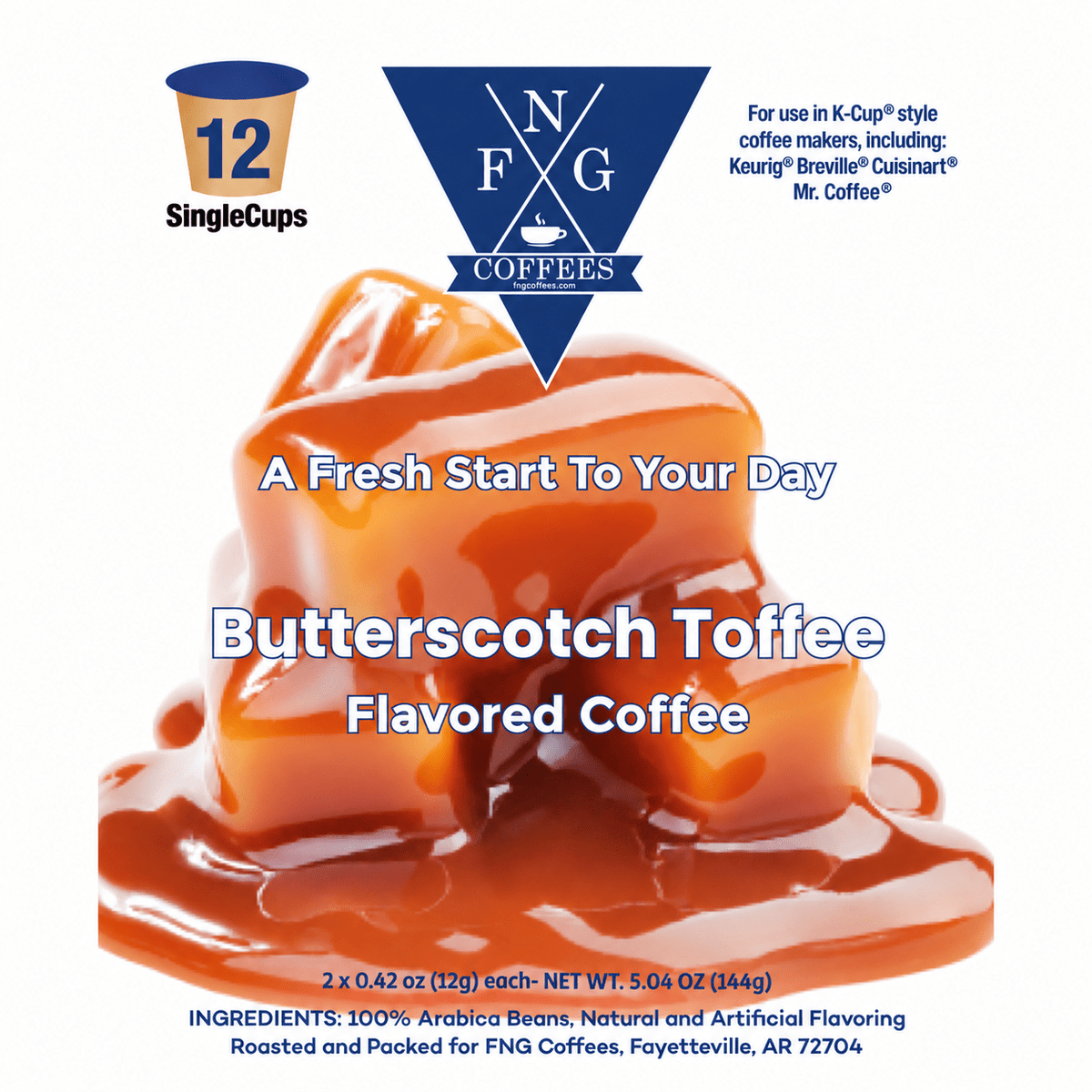 Butterscotch Toffee- 12 Pack K Cups