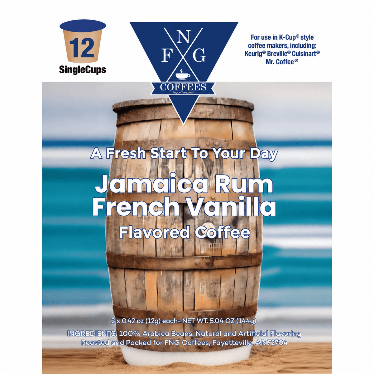 Jamaica Rum French Vanilla- 12 Pack K Cups
