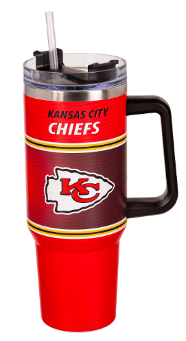 Kansas City Chiefs Stainless Steel Canyon Cup w/ Straw- 40 oz