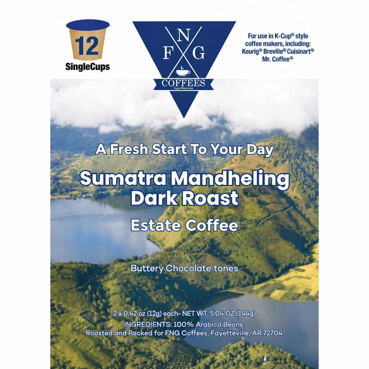 Sumatra Mandheling Dark- 12 Pack K Cups