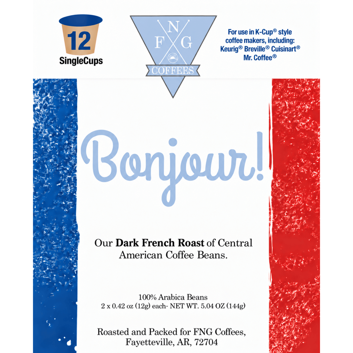 Bonjour French Roast- 12 Pack K Cups