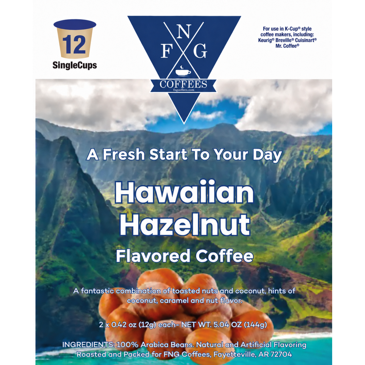 Hawaiian Hazelnut- 12 Pack K Cups