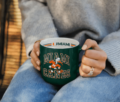 Miami Hurricanes NCAA 15oz Stripe Coffee Mug Cup