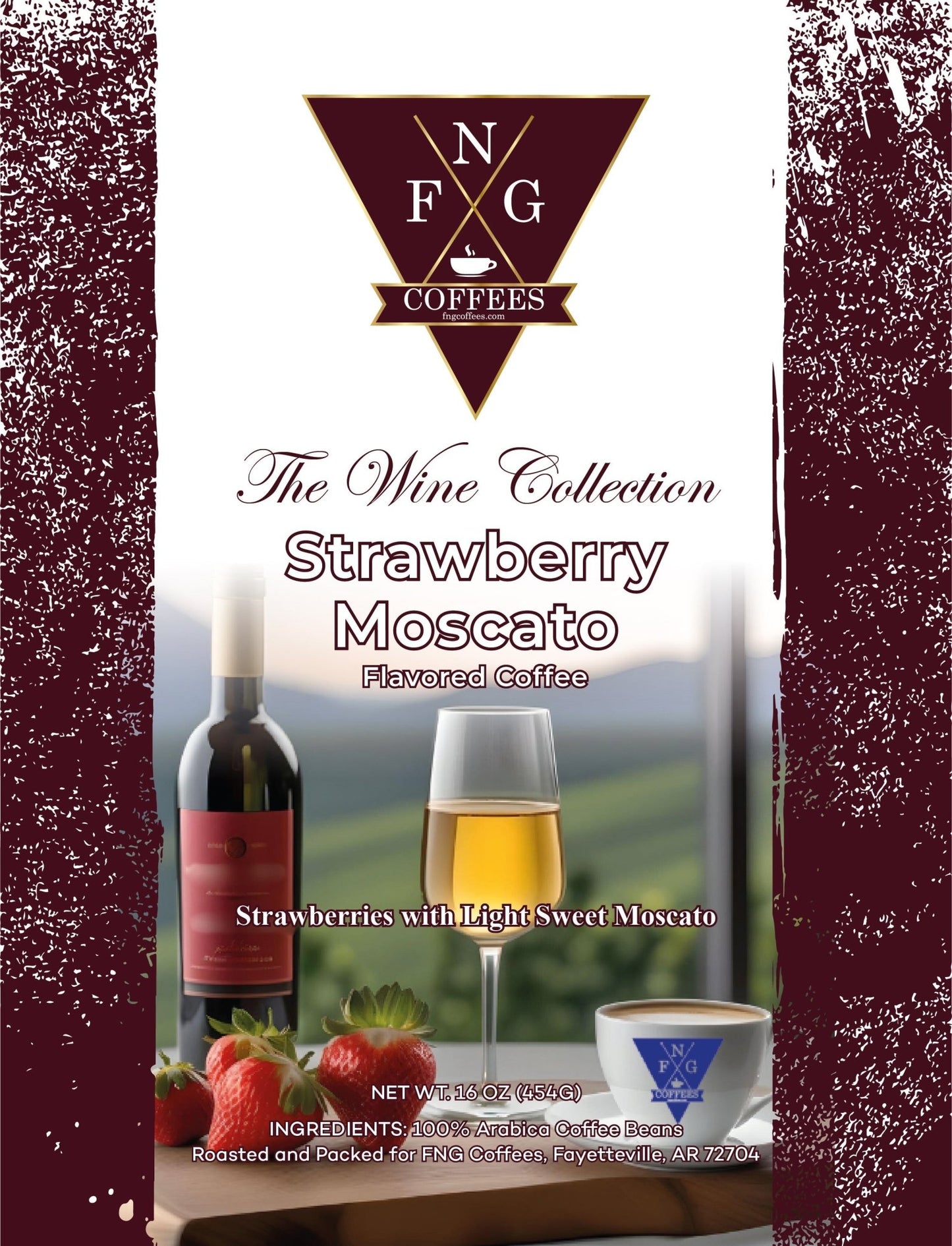 Strawberry Moscato DECAF Flavored Coffee- THE WINE Collection