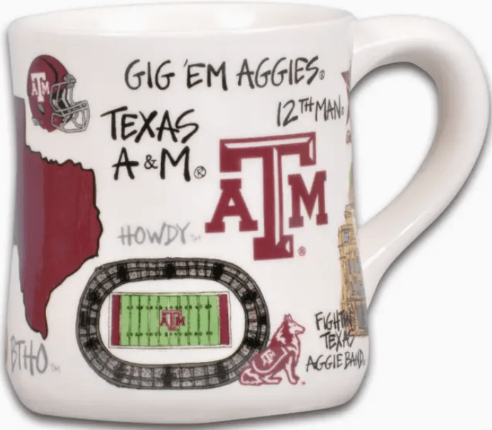 Texas A&M Aggies Icon Campus Ceramic Mug- 16 oz