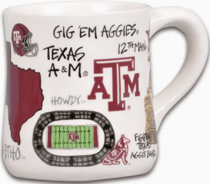 Texas A&M Aggies Icon Campus Ceramic Mug- 16 oz