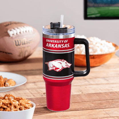 University of Arkansas Stainless Steel Canyon Cup w/ Straw- 40 oz