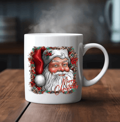 Merry Christmas Santa Ceramic Coffee Mug- 15 oz- Collection