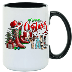Merry Christmas Ya'll Ceramic Coffee Mug- 15 oz- Collection
